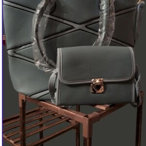 Elegant Gray Women's Handbag Set